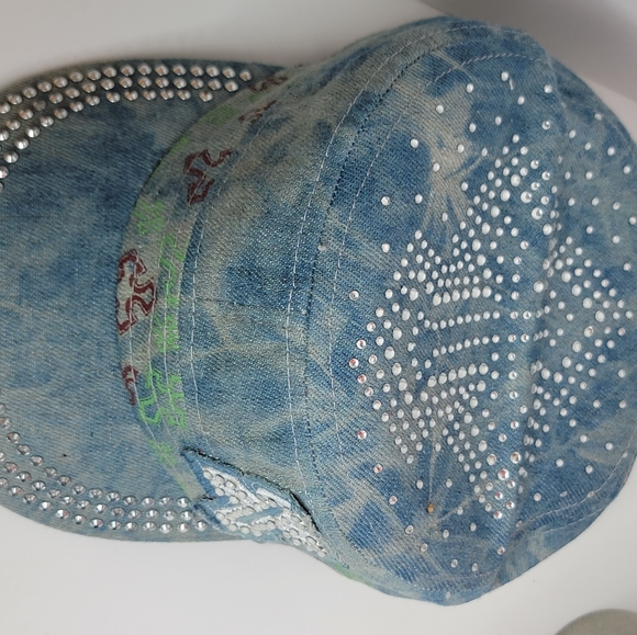 ``H25704 NWT Professional Style Cadet Cross Caps Splash Denim - Picture 3 of 5